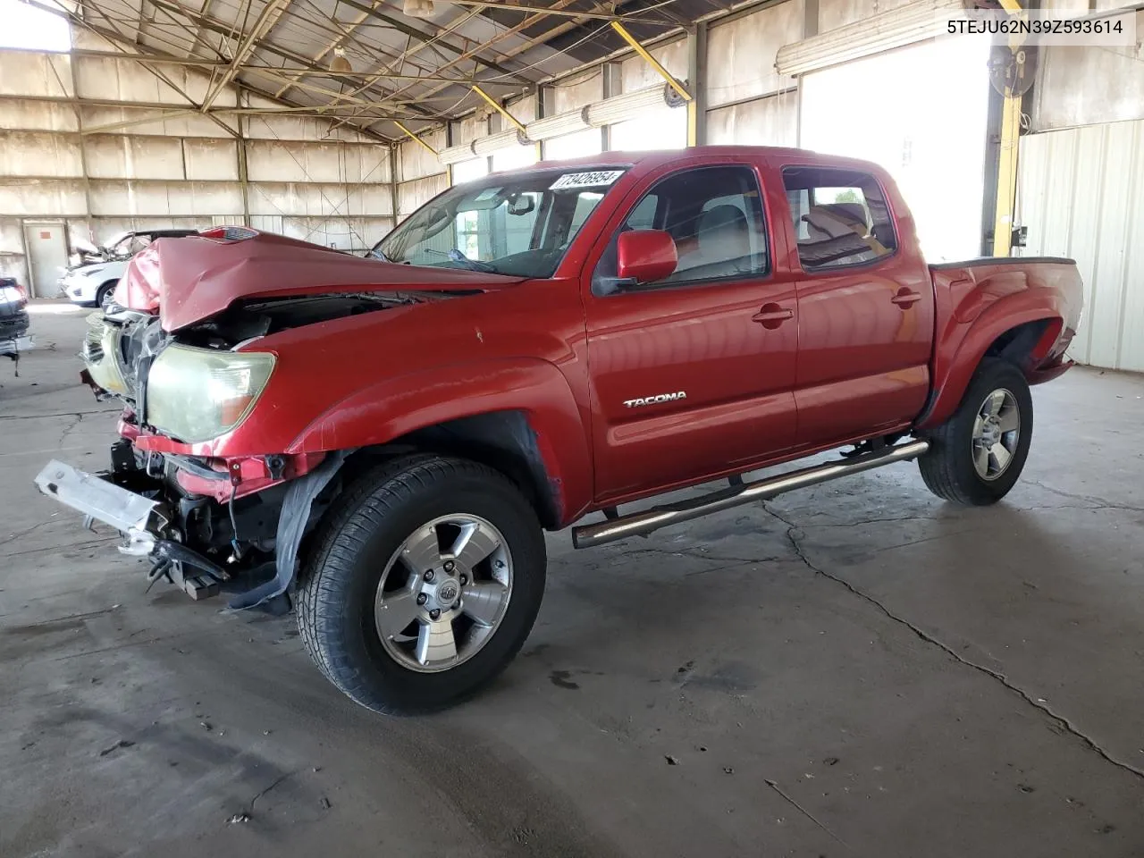 2009 Toyota Tacoma Double Cab Prerunner VIN: 5TEJU62N39Z593614 Lot: 73426954