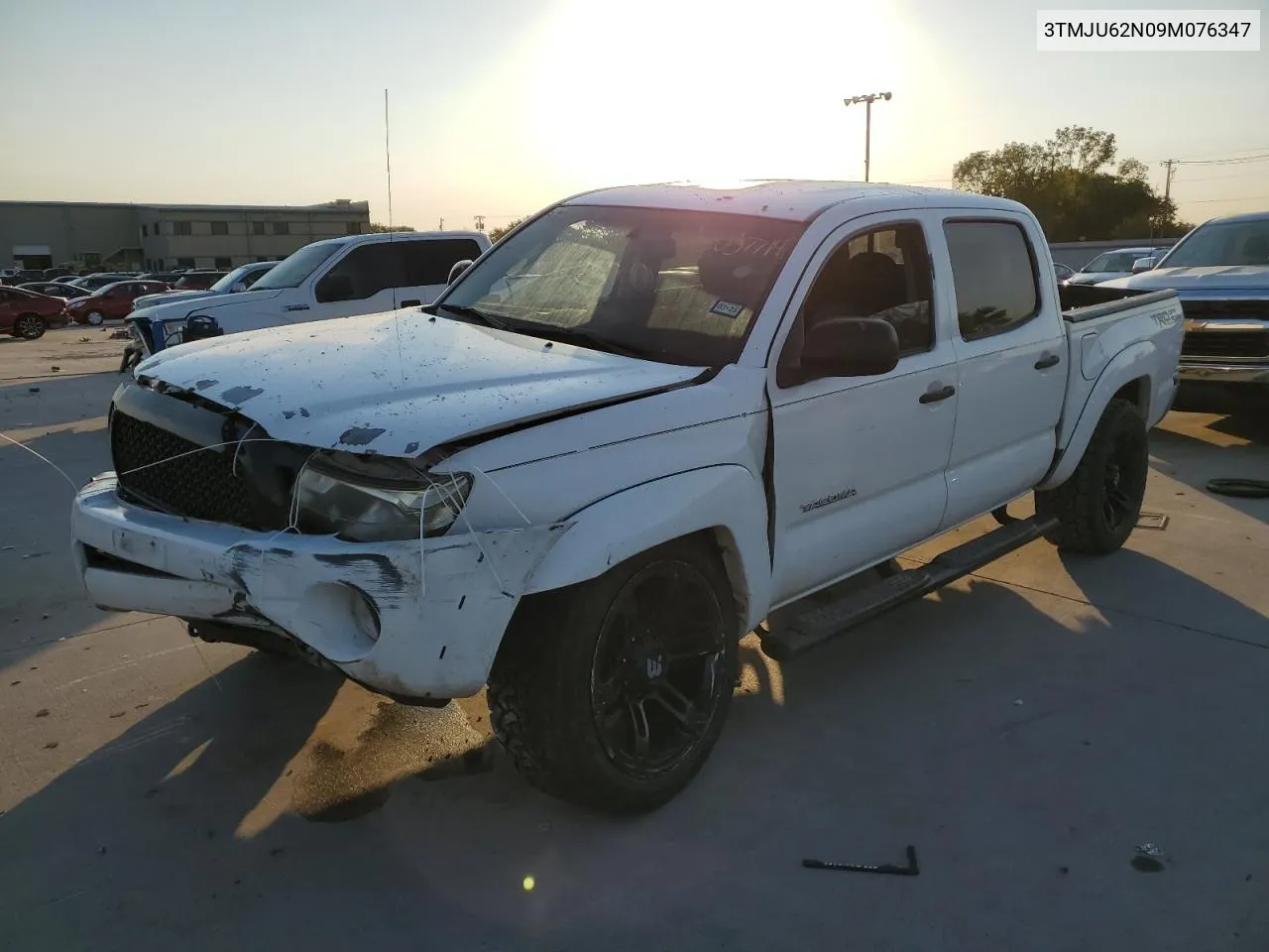 2009 Toyota Tacoma Double Cab Prerunner VIN: 3TMJU62N09M076347 Lot: 75037714