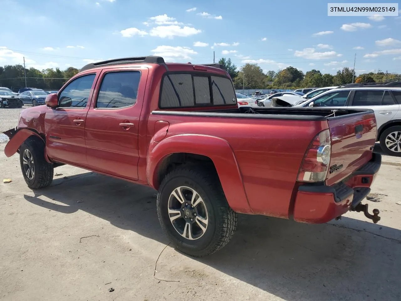 2009 Toyota Tacoma Double Cab VIN: 3TMLU42N99M025149 Lot: 75646514