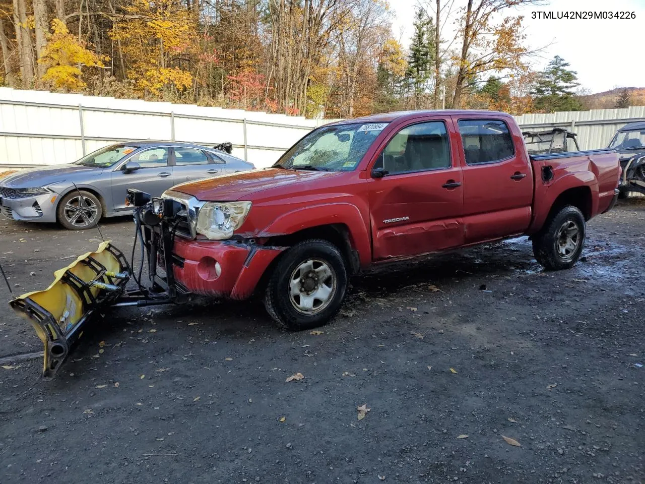 2009 Toyota Tacoma Double Cab VIN: 3TMLU42N29M034226 Lot: 75870954