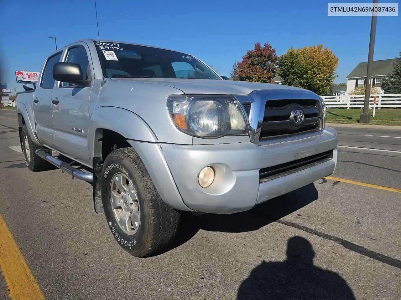 2009 Toyota Tacoma Double Cab VIN: 3TMLU42N69M037436 Lot: 77367404