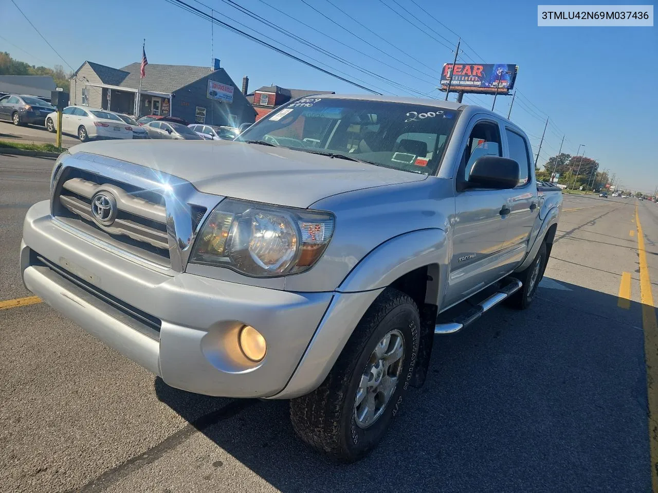 2009 Toyota Tacoma Double Cab VIN: 3TMLU42N69M037436 Lot: 77367404