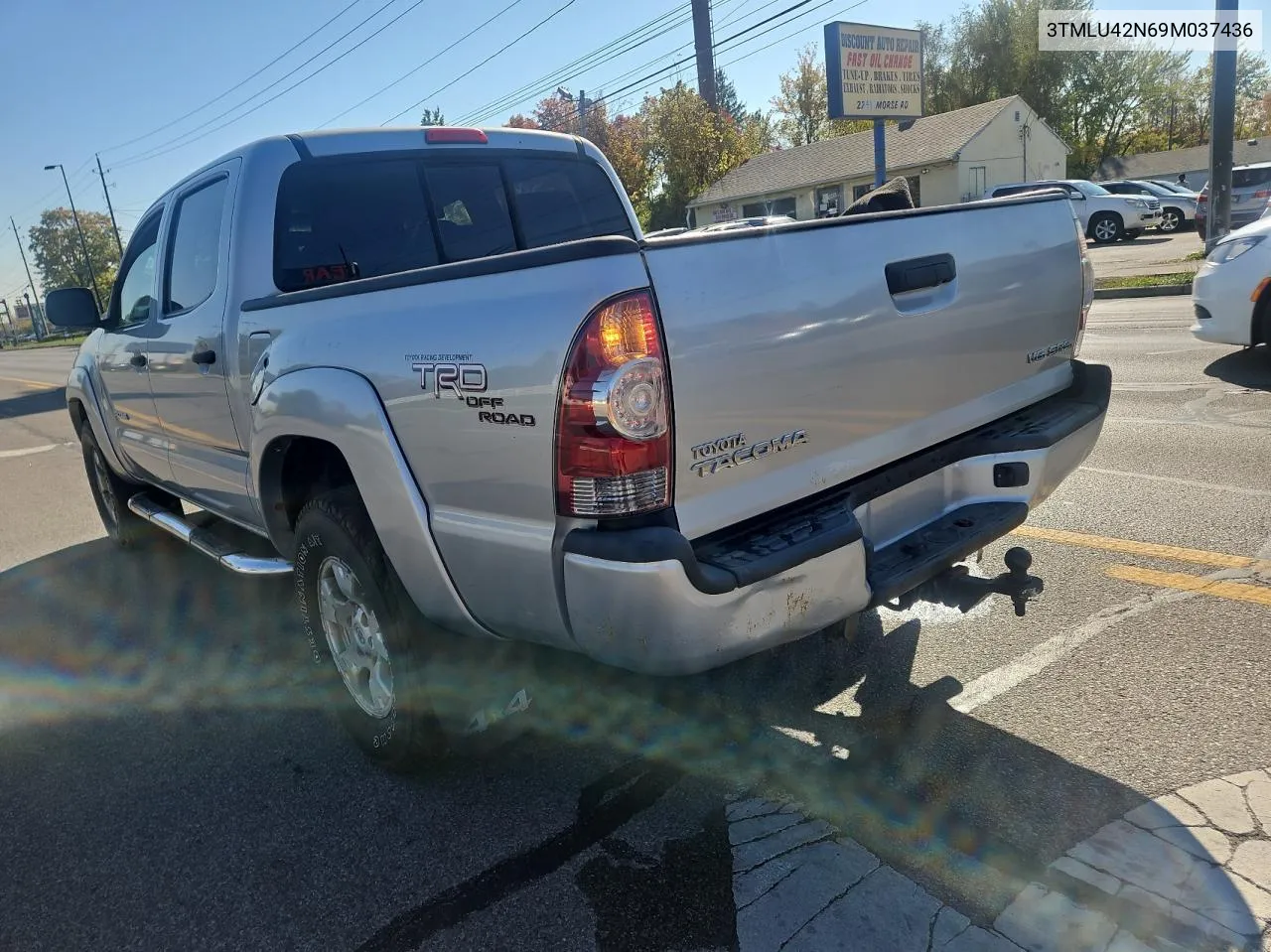 2009 Toyota Tacoma Double Cab VIN: 3TMLU42N69M037436 Lot: 77367404