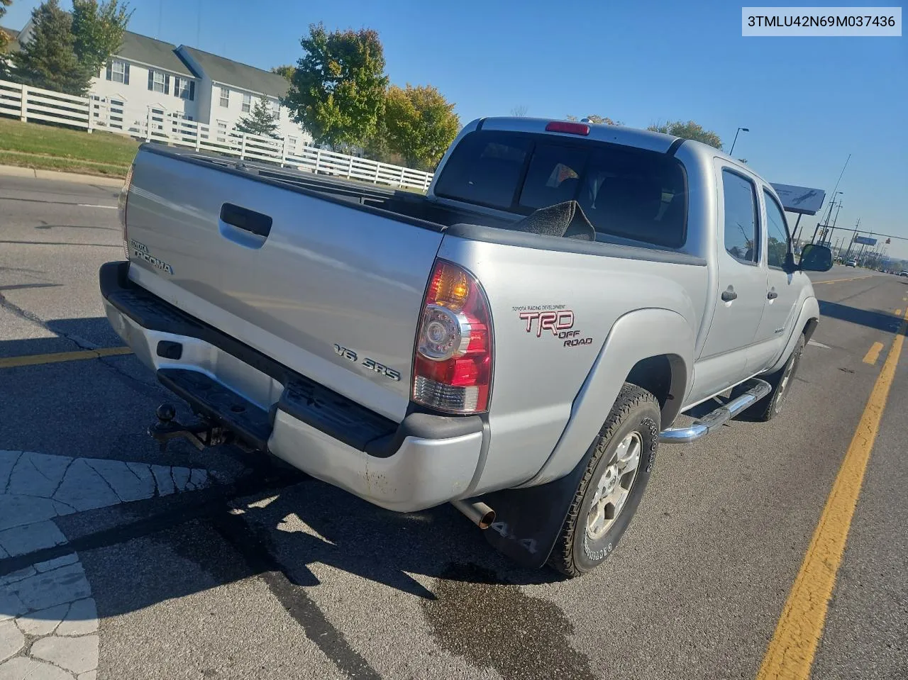 2009 Toyota Tacoma Double Cab VIN: 3TMLU42N69M037436 Lot: 77367404