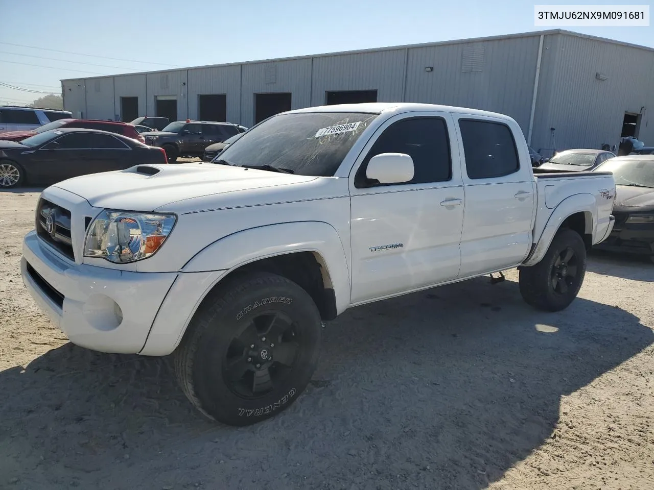 2009 Toyota Tacoma Double Cab Prerunner VIN: 3TMJU62NX9M091681 Lot: 77596904