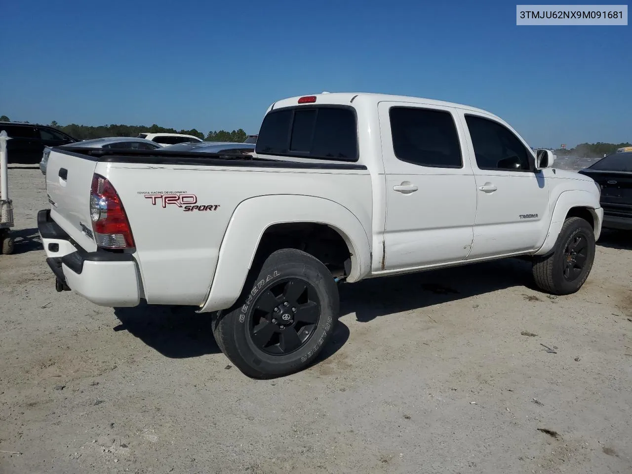 2009 Toyota Tacoma Double Cab Prerunner VIN: 3TMJU62NX9M091681 Lot: 77596904