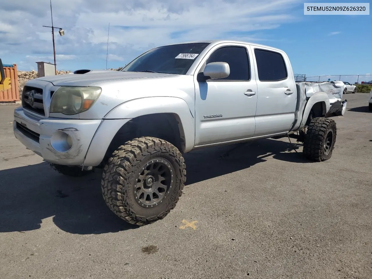 2009 Toyota Tacoma Double Cab Long Bed VIN: 5TEMU52N09Z626320 Lot: 77998764