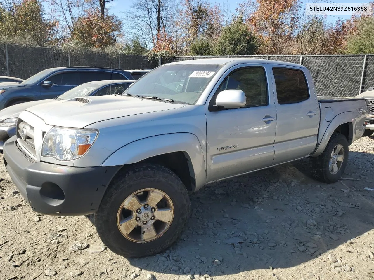 2009 Toyota Tacoma Double Cab VIN: 5TELU42N39Z616368 Lot: 79359294