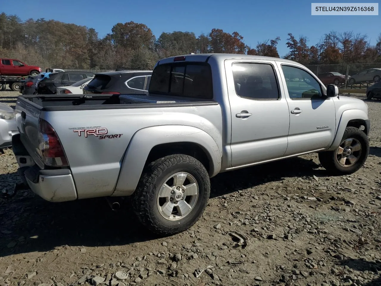 2009 Toyota Tacoma Double Cab VIN: 5TELU42N39Z616368 Lot: 79359294