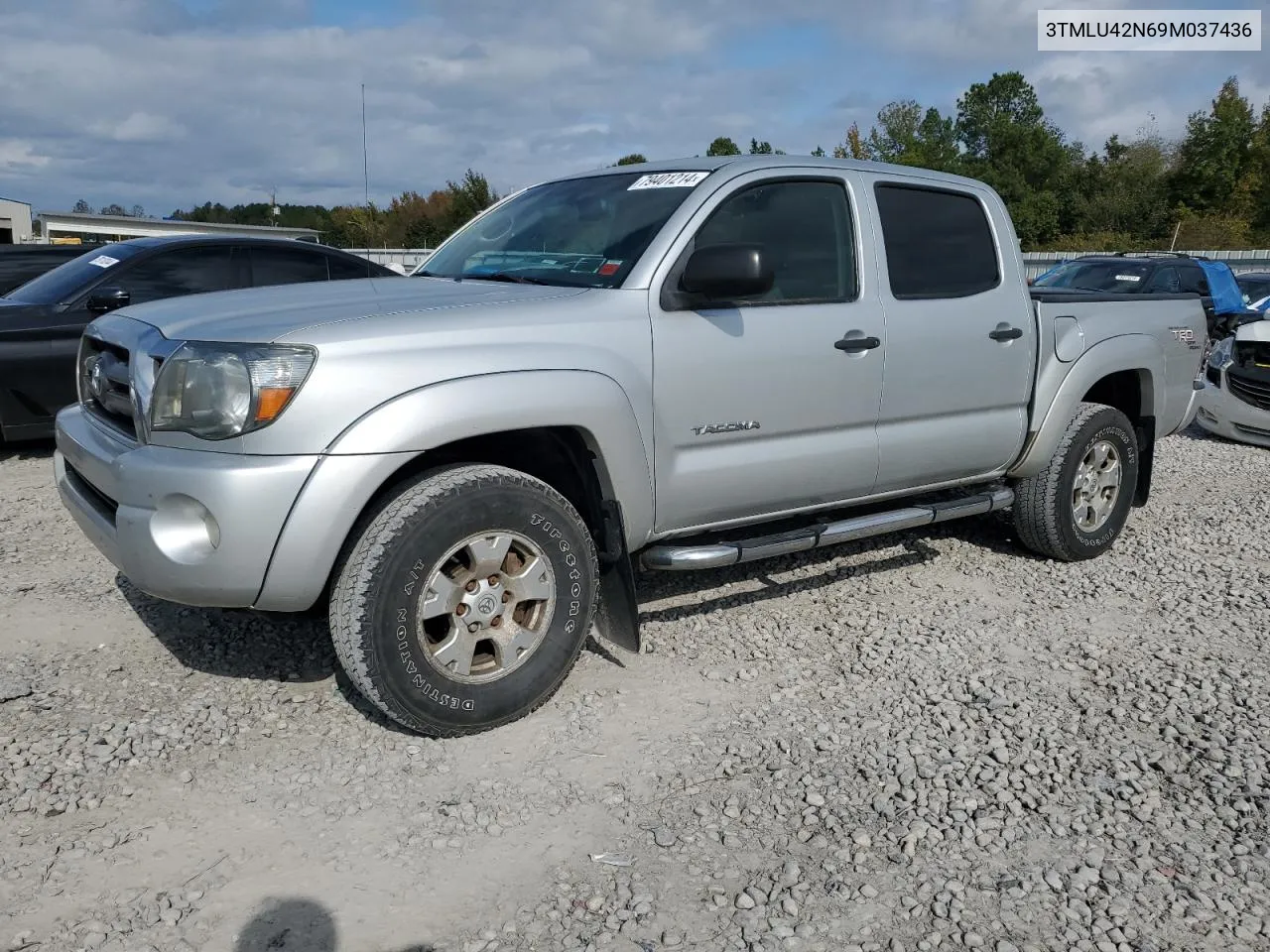 2009 Toyota Tacoma Double Cab VIN: 3TMLU42N69M037436 Lot: 79401214