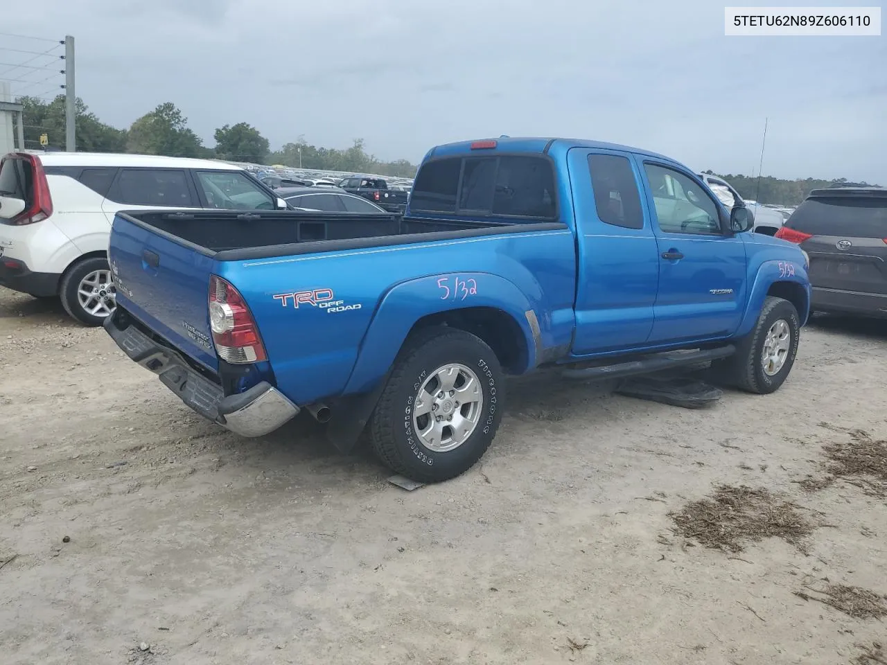 2009 Toyota Tacoma Prerunner Access Cab VIN: 5TETU62N89Z606110 Lot: 79537314