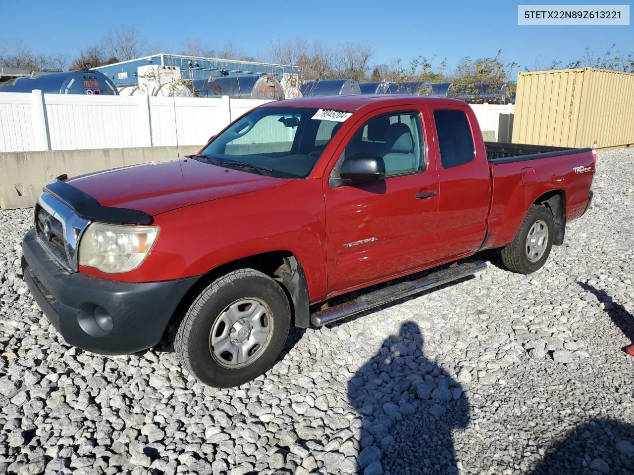 2009 Toyota Tacoma Access Cab VIN: 5TETX22N89Z613221 Lot: 79945204