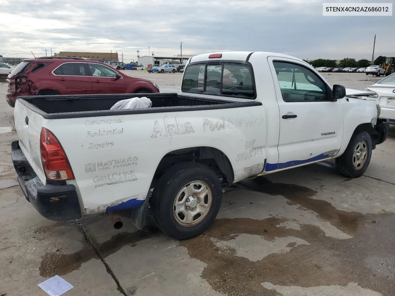 2010 Toyota Tacoma VIN: 5TENX4CN2AZ686012 Lot: 58672984