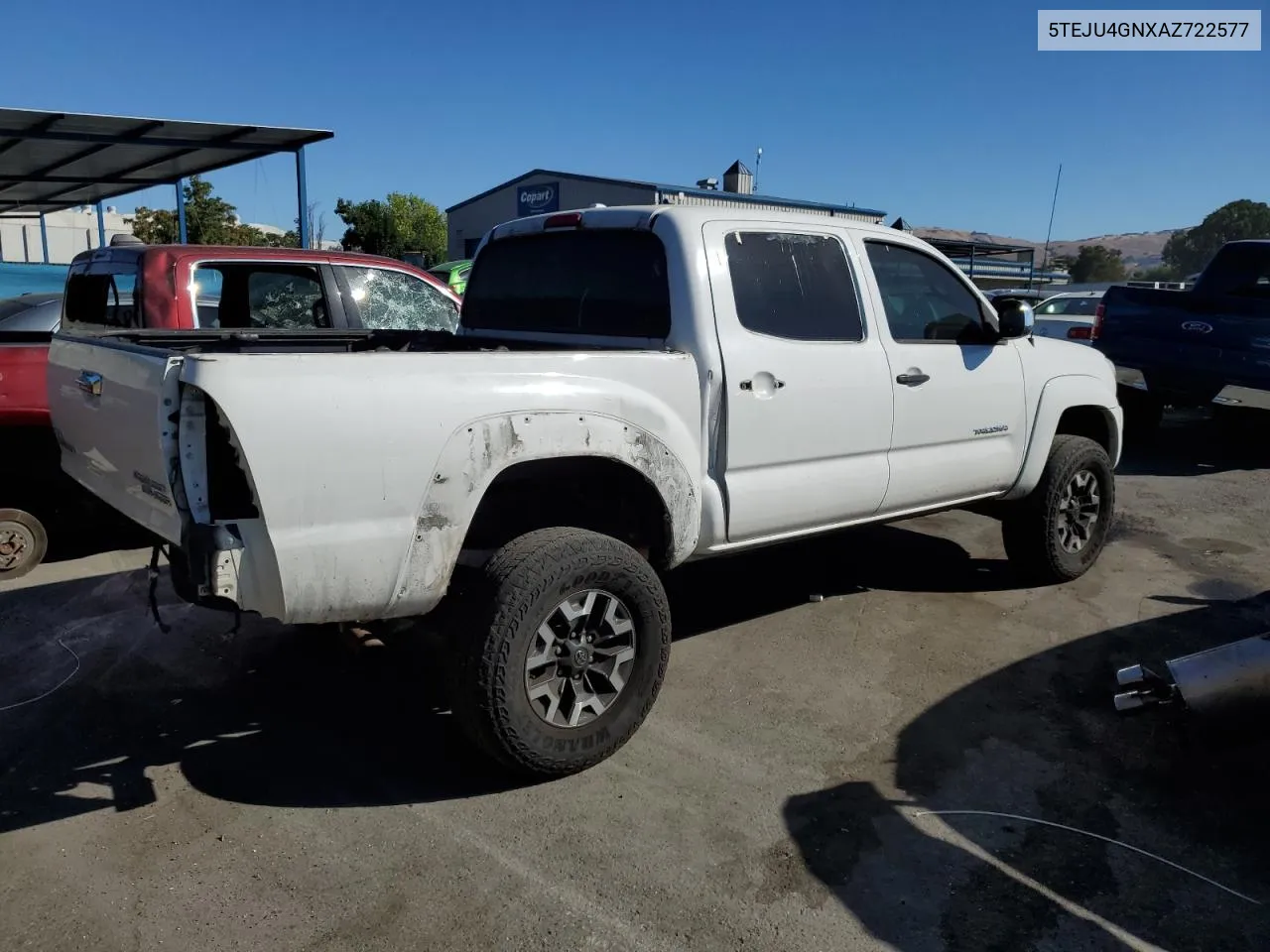 2010 Toyota Tacoma Double Cab Prerunner VIN: 5TEJU4GNXAZ722577 Lot: 67007124