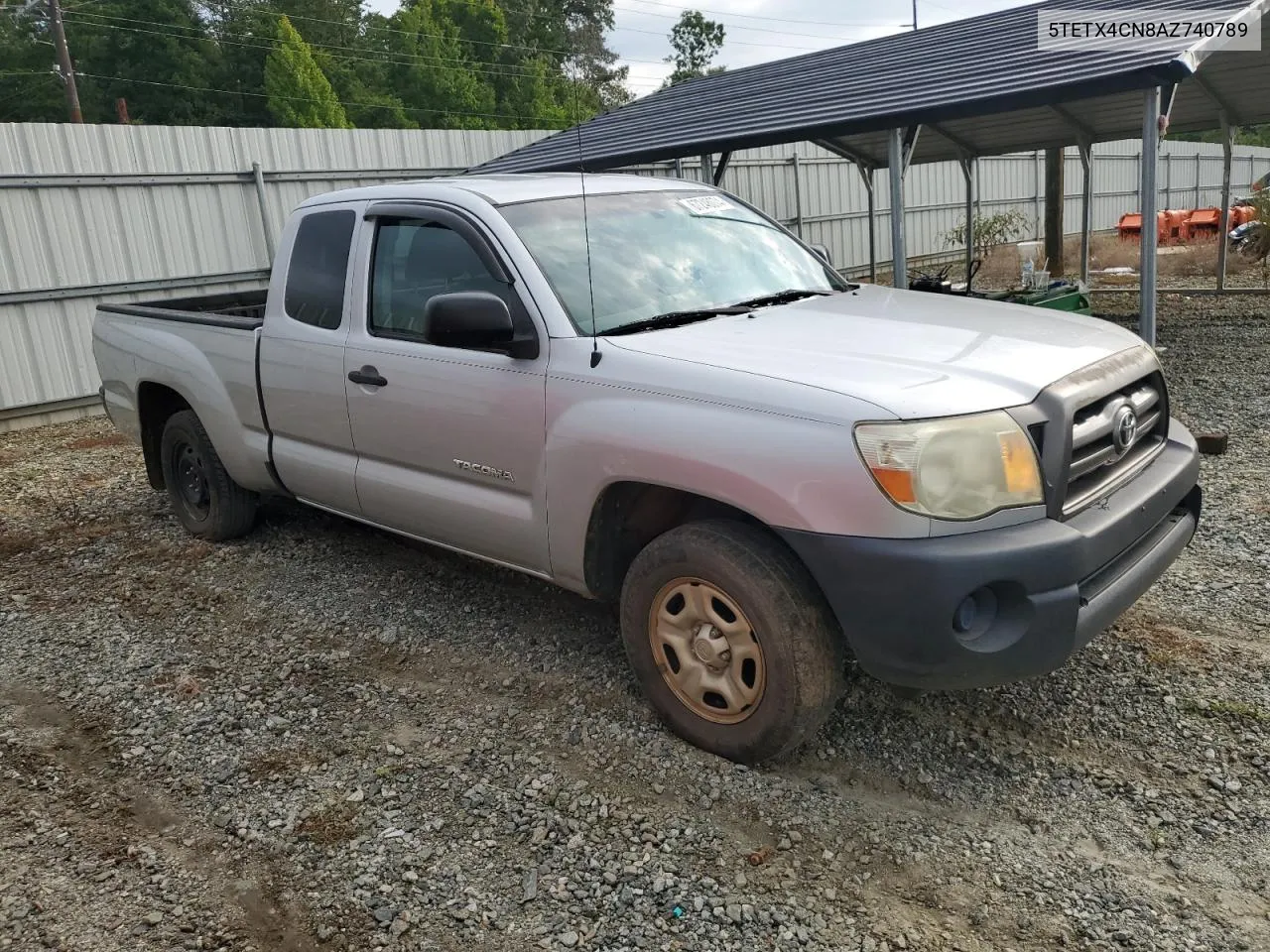 2010 Toyota Tacoma Access Cab VIN: 5TETX4CN8AZ740789 Lot: 67248074