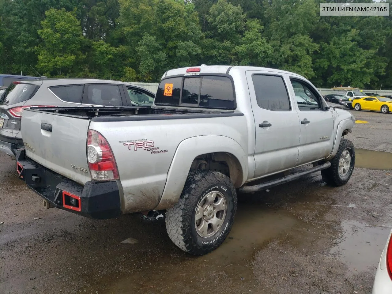 2010 Toyota Tacoma Double Cab VIN: 3TMLU4EN4AM042165 Lot: 67416134