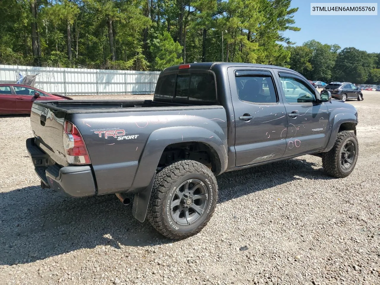 2010 Toyota Tacoma Double Cab VIN: 3TMLU4EN6AM055760 Lot: 70830934