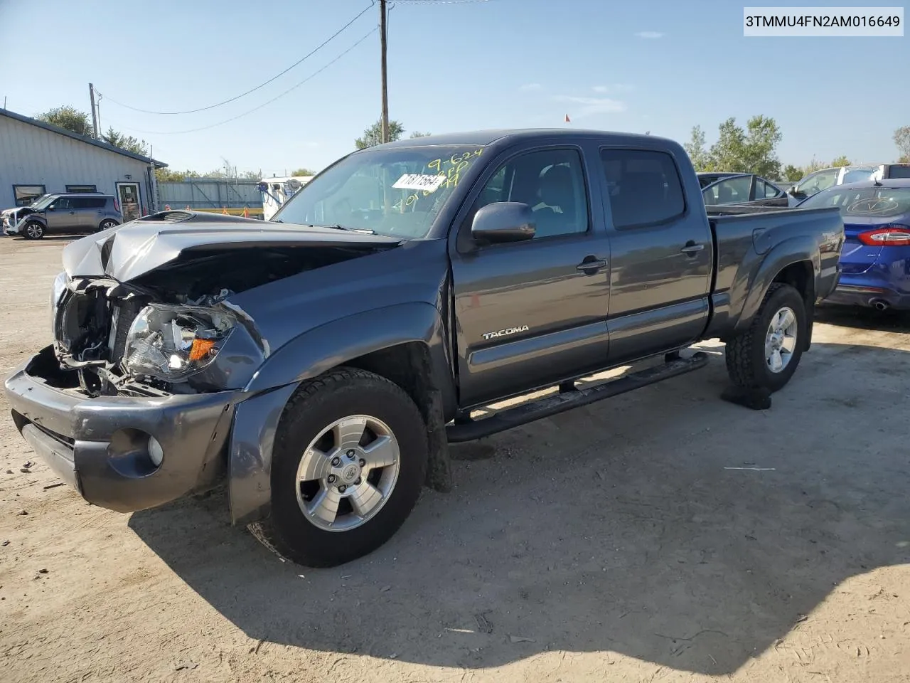 2010 Toyota Tacoma Double Cab Long Bed VIN: 3TMMU4FN2AM016649 Lot: 71871564