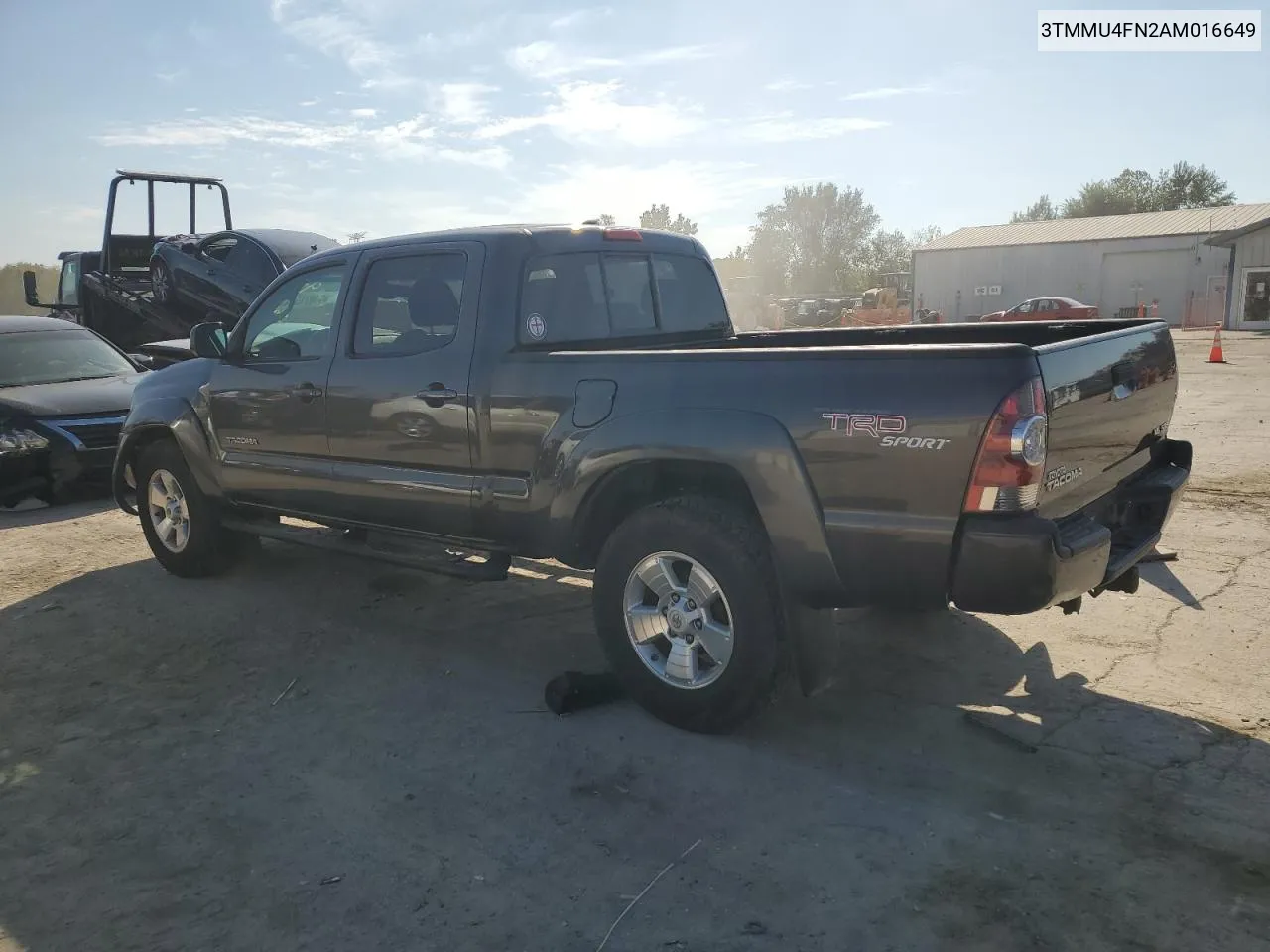 2010 Toyota Tacoma Double Cab Long Bed VIN: 3TMMU4FN2AM016649 Lot: 71871564