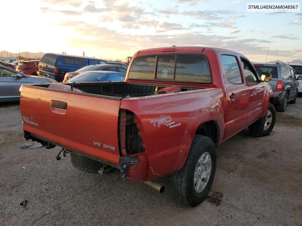 2010 Toyota Tacoma Double Cab VIN: 3TMLU4EN2AM048367 Lot: 73064374