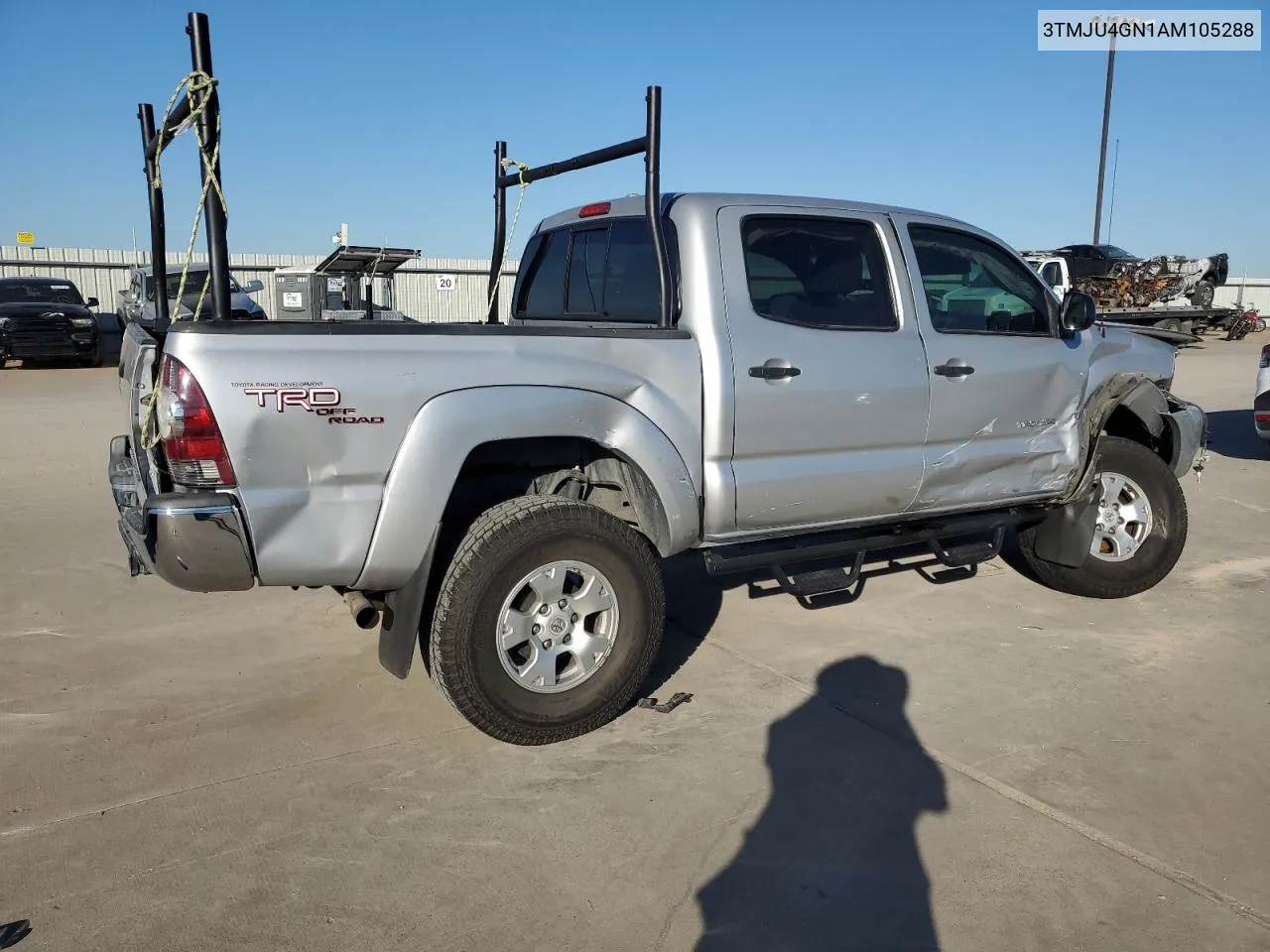 2010 Toyota Tacoma Double Cab Prerunner VIN: 3TMJU4GN1AM105288 Lot: 73367594