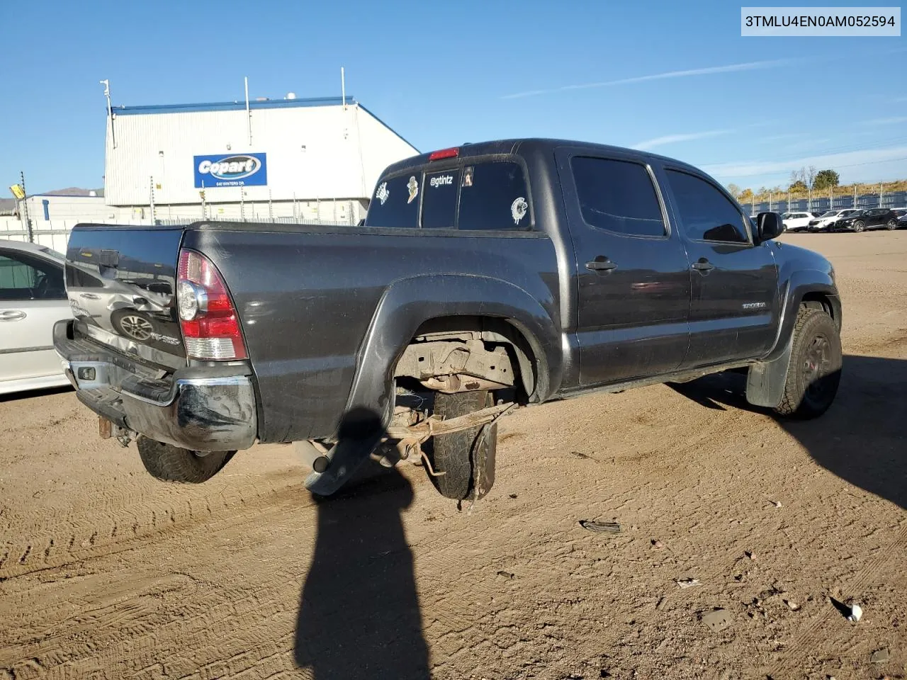 2010 Toyota Tacoma Double Cab VIN: 3TMLU4EN0AM052594 Lot: 73686154