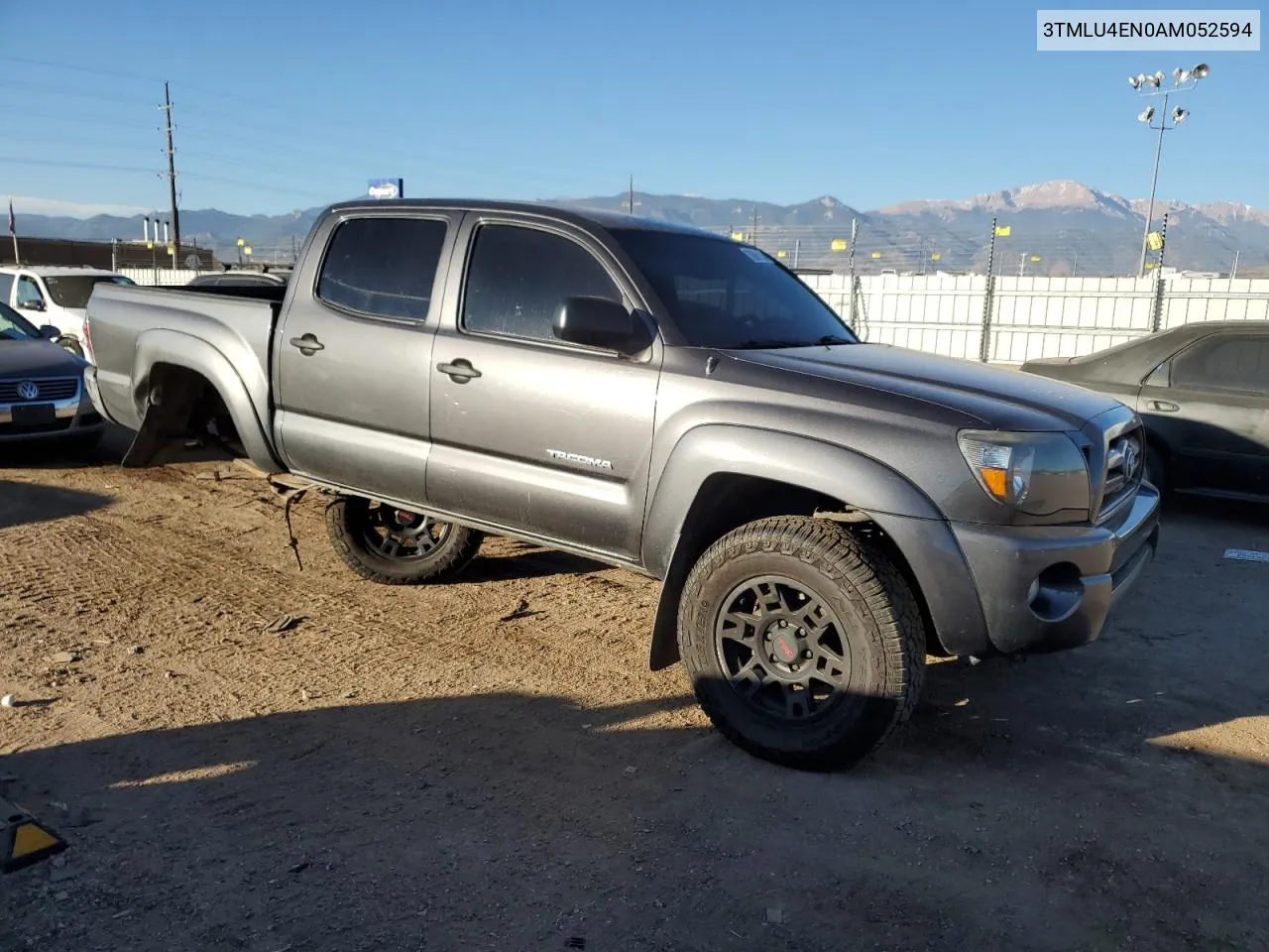 2010 Toyota Tacoma Double Cab VIN: 3TMLU4EN0AM052594 Lot: 73686154