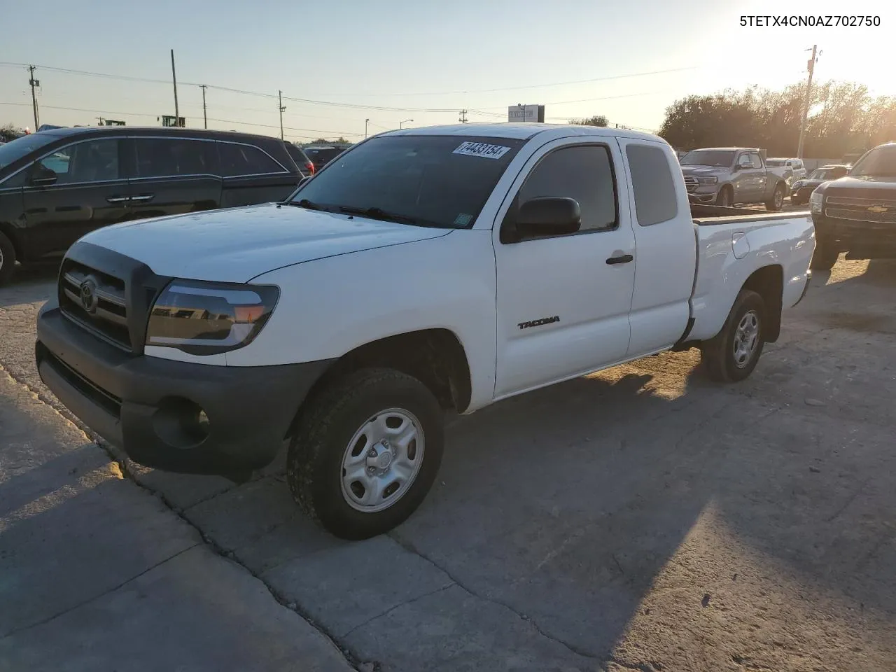 2010 Toyota Tacoma Access Cab VIN: 5TETX4CN0AZ702750 Lot: 74433154