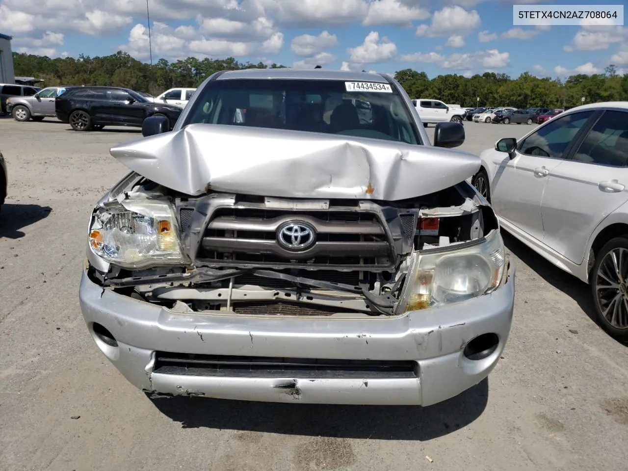 2010 Toyota Tacoma Access Cab VIN: 5TETX4CN2AZ708064 Lot: 74434534