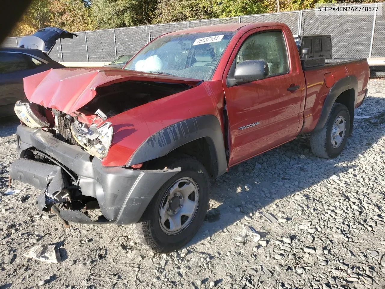 2010 Toyota Tacoma VIN: 5TEPX4EN2AZ748577 Lot: 76632584