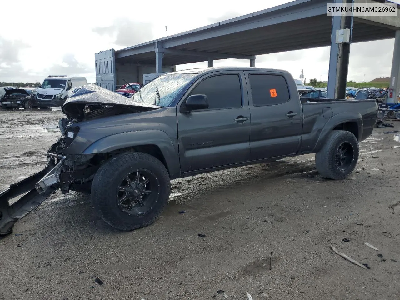 2010 Toyota Tacoma Double Cab Prerunner Long Bed VIN: 3TMKU4HN6AM026962 Lot: 76727574