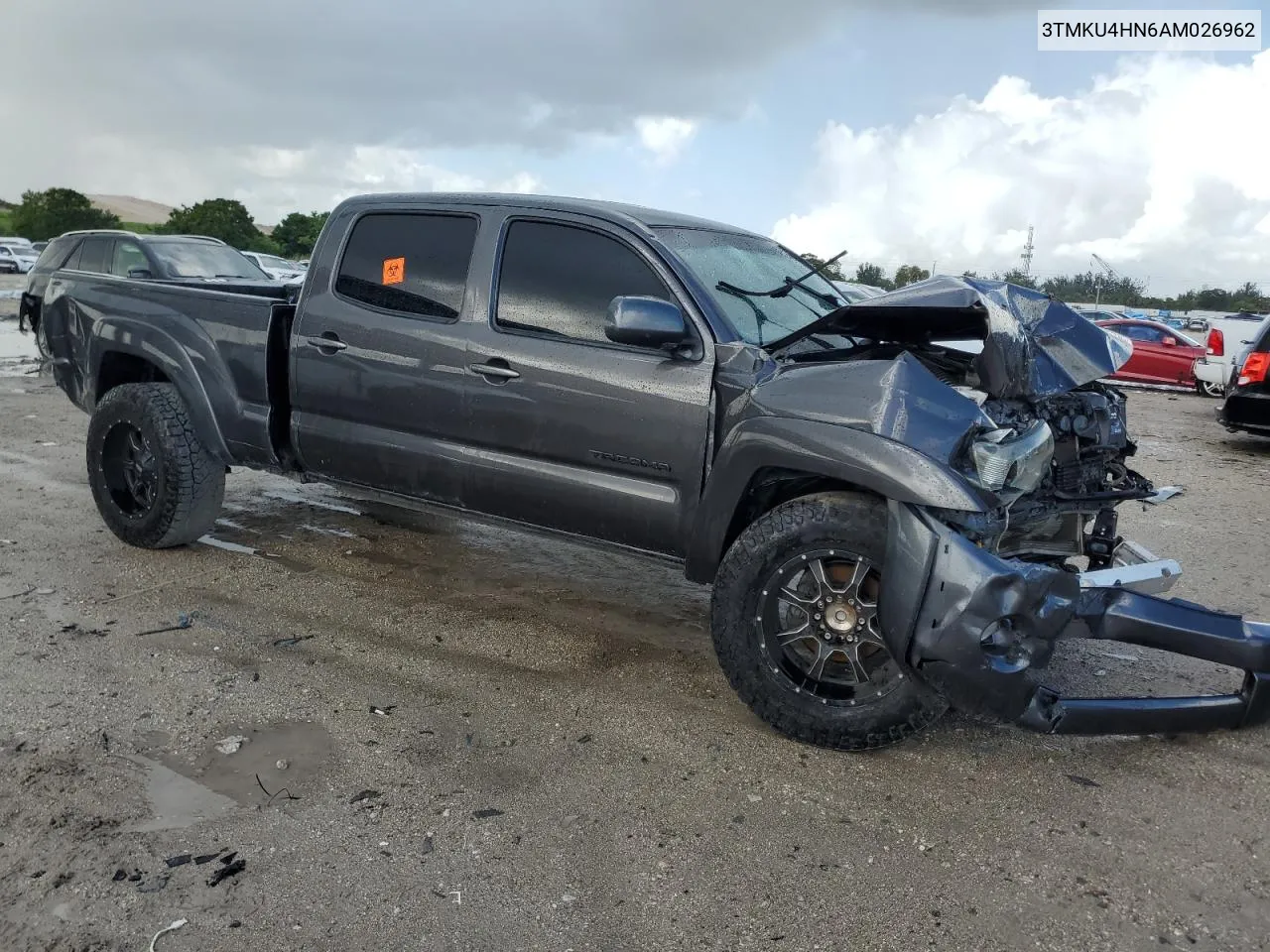 2010 Toyota Tacoma Double Cab Prerunner Long Bed VIN: 3TMKU4HN6AM026962 Lot: 76727574