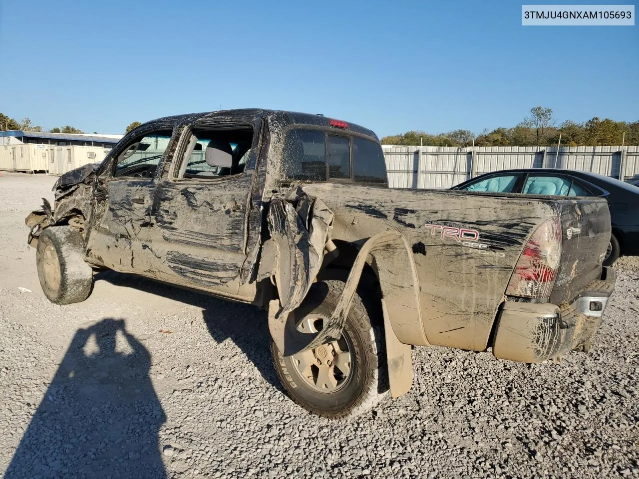 2010 Toyota Tacoma Double Cab Prerunner VIN: 3TMJU4GNXAM105693 Lot: 77074204