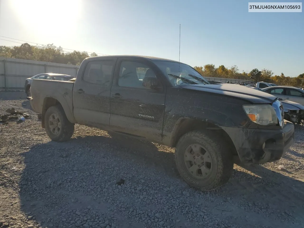 2010 Toyota Tacoma Double Cab Prerunner VIN: 3TMJU4GNXAM105693 Lot: 77074204