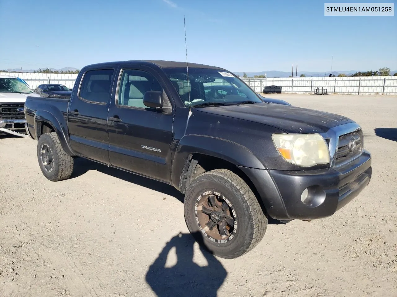 2010 Toyota Tacoma Double Cab VIN: 3TMLU4EN1AM051258 Lot: 77182514