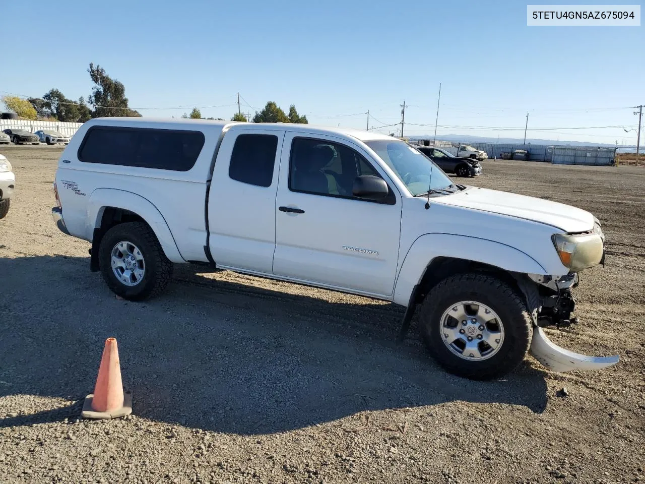 2010 Toyota Tacoma Prerunner Access Cab VIN: 5TETU4GN5AZ675094 Lot: 77676394