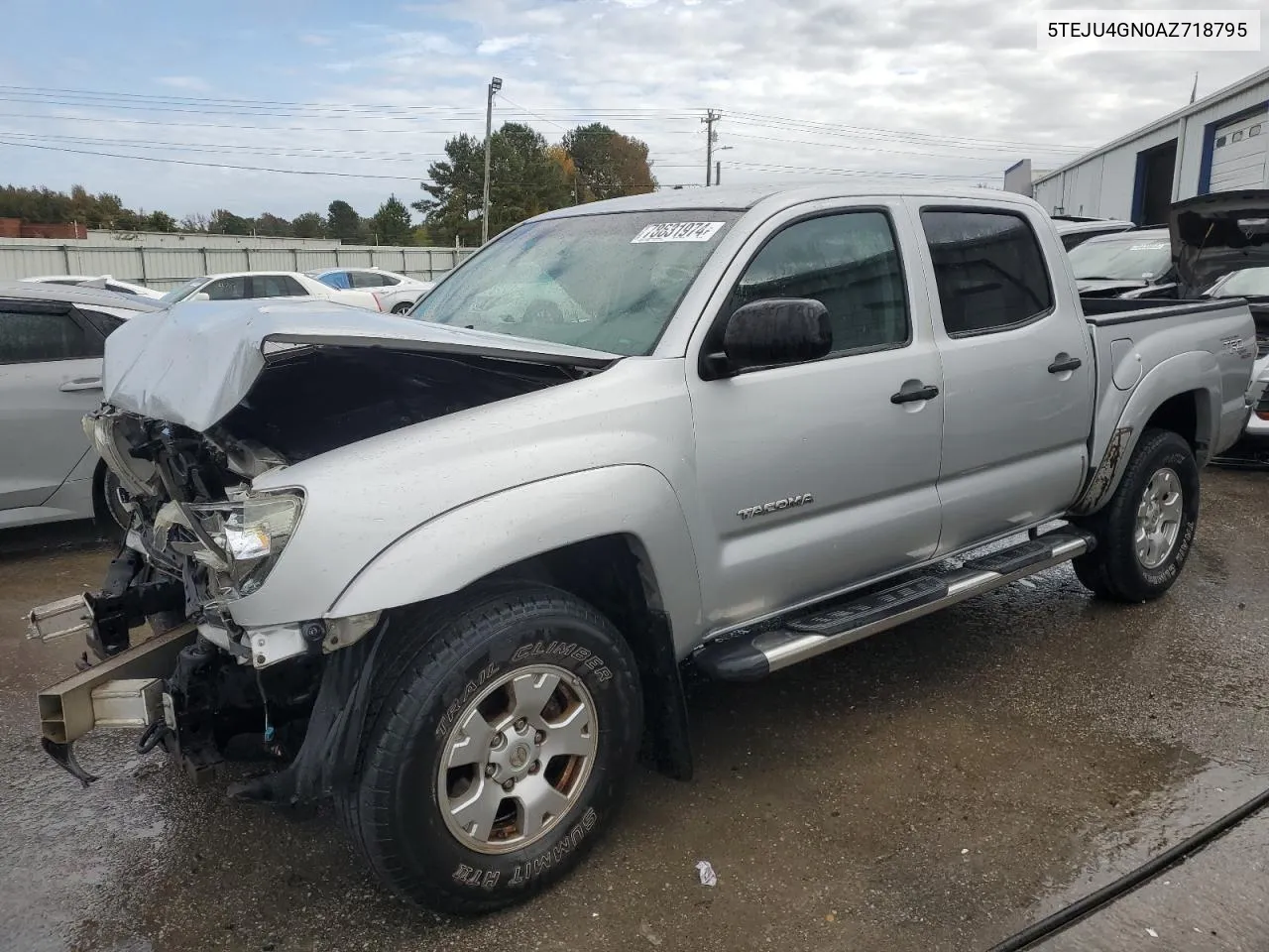 2010 Toyota Tacoma Double Cab Prerunner VIN: 5TEJU4GN0AZ718795 Lot: 78631974