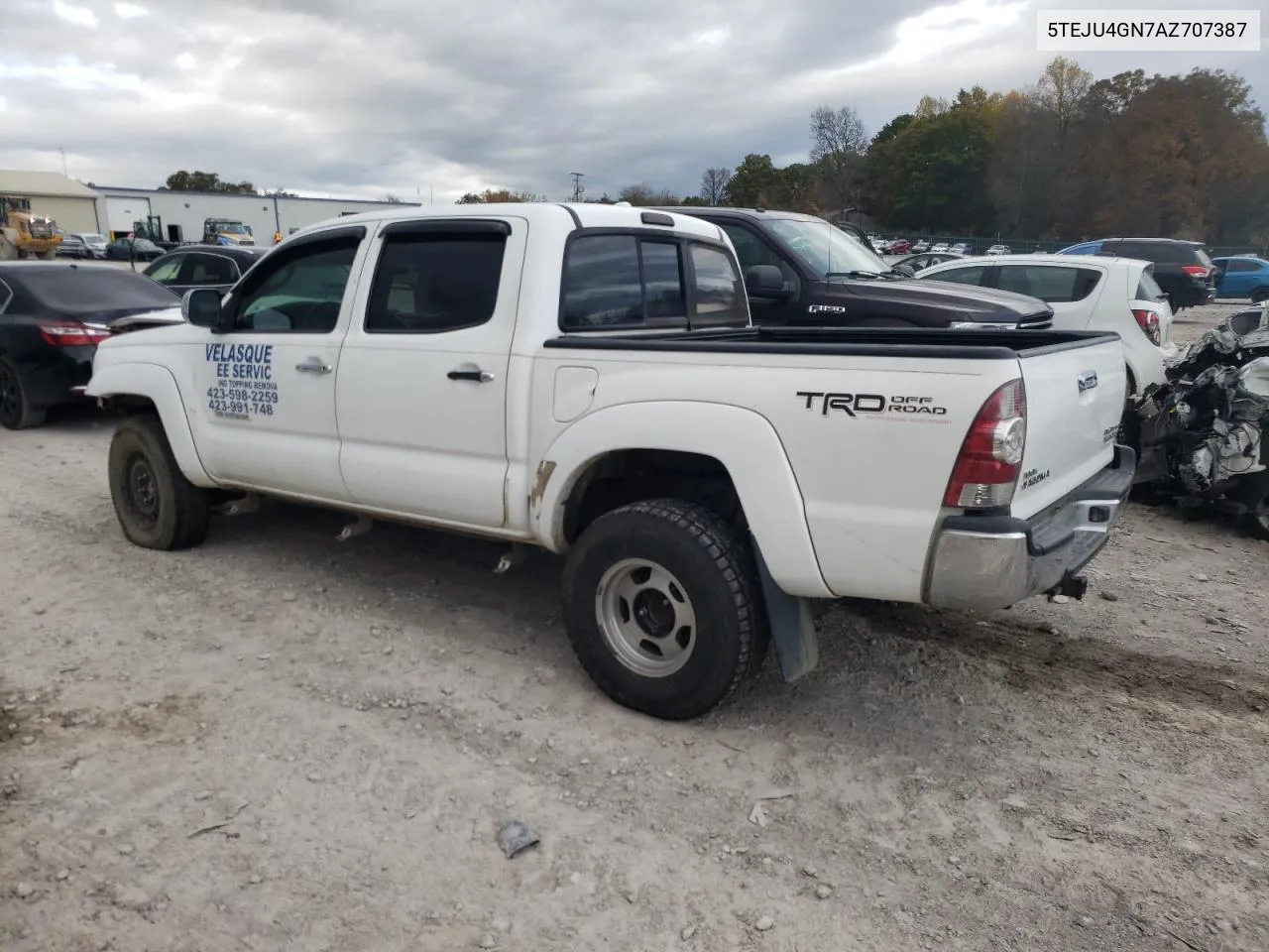 2010 Toyota Tacoma Double Cab Prerunner VIN: 5TEJU4GN7AZ707387 Lot: 79261614