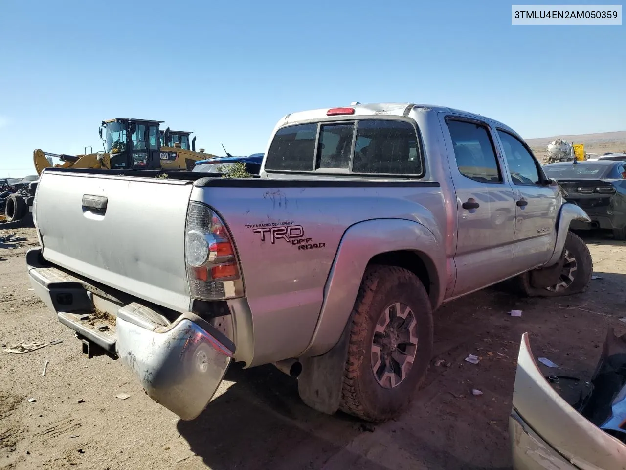 2010 Toyota Tacoma Double Cab VIN: 3TMLU4EN2AM050359 Lot: 80369644