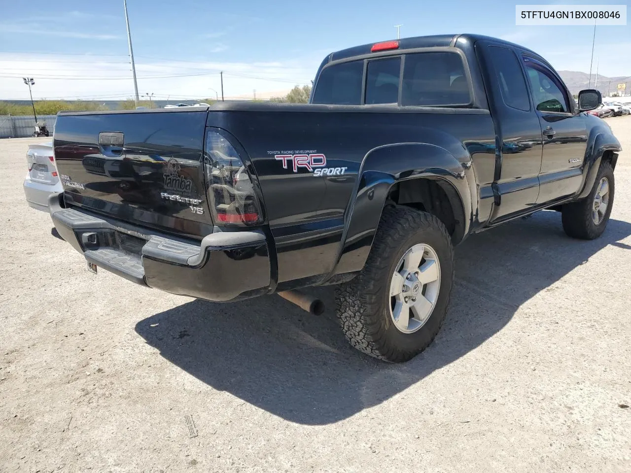 2011 Toyota Tacoma Prerunner Access Cab VIN: 5TFTU4GN1BX008046 Lot: 51306844