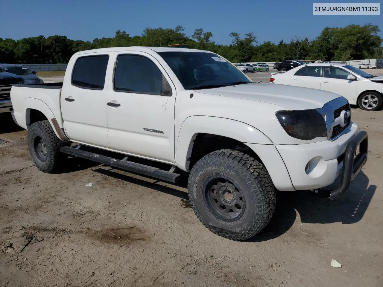 2011 Toyota Tacoma Double Cab Prerunner VIN: 3TMJU4GN4BM111393 Lot: 52333444