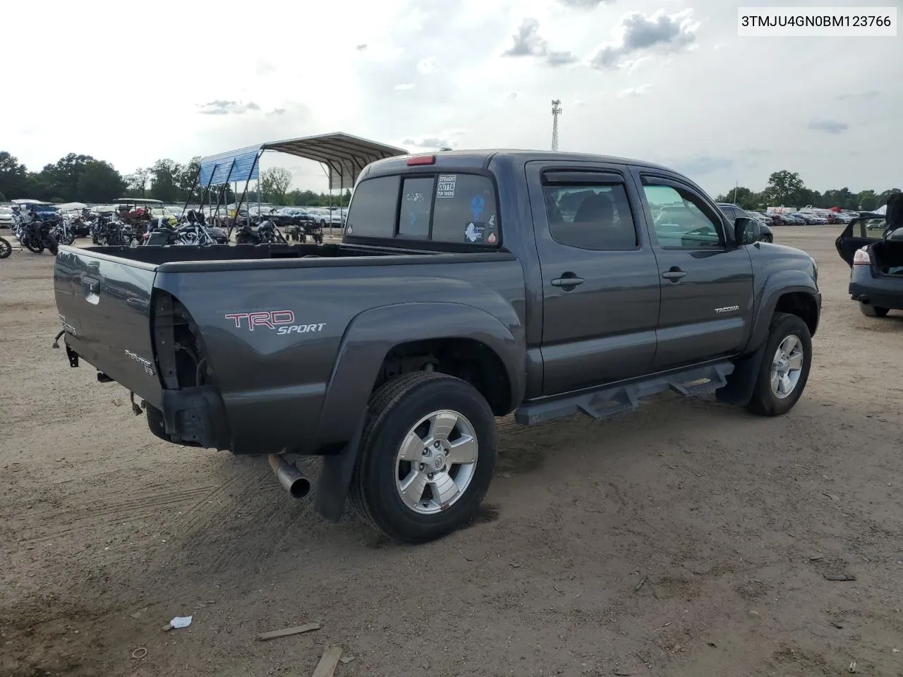 2011 Toyota Tacoma Double Cab Prerunner VIN: 3TMJU4GN0BM123766 Lot: 59276014