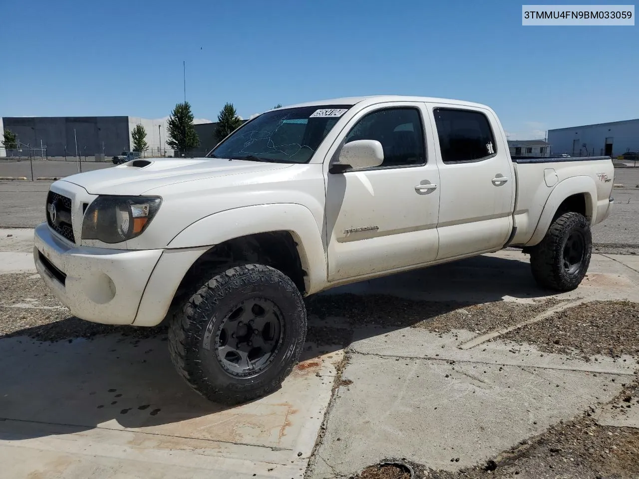 2011 Toyota Tacoma Double Cab Long Bed VIN: 3TMMU4FN9BM033059 Lot: 59534104