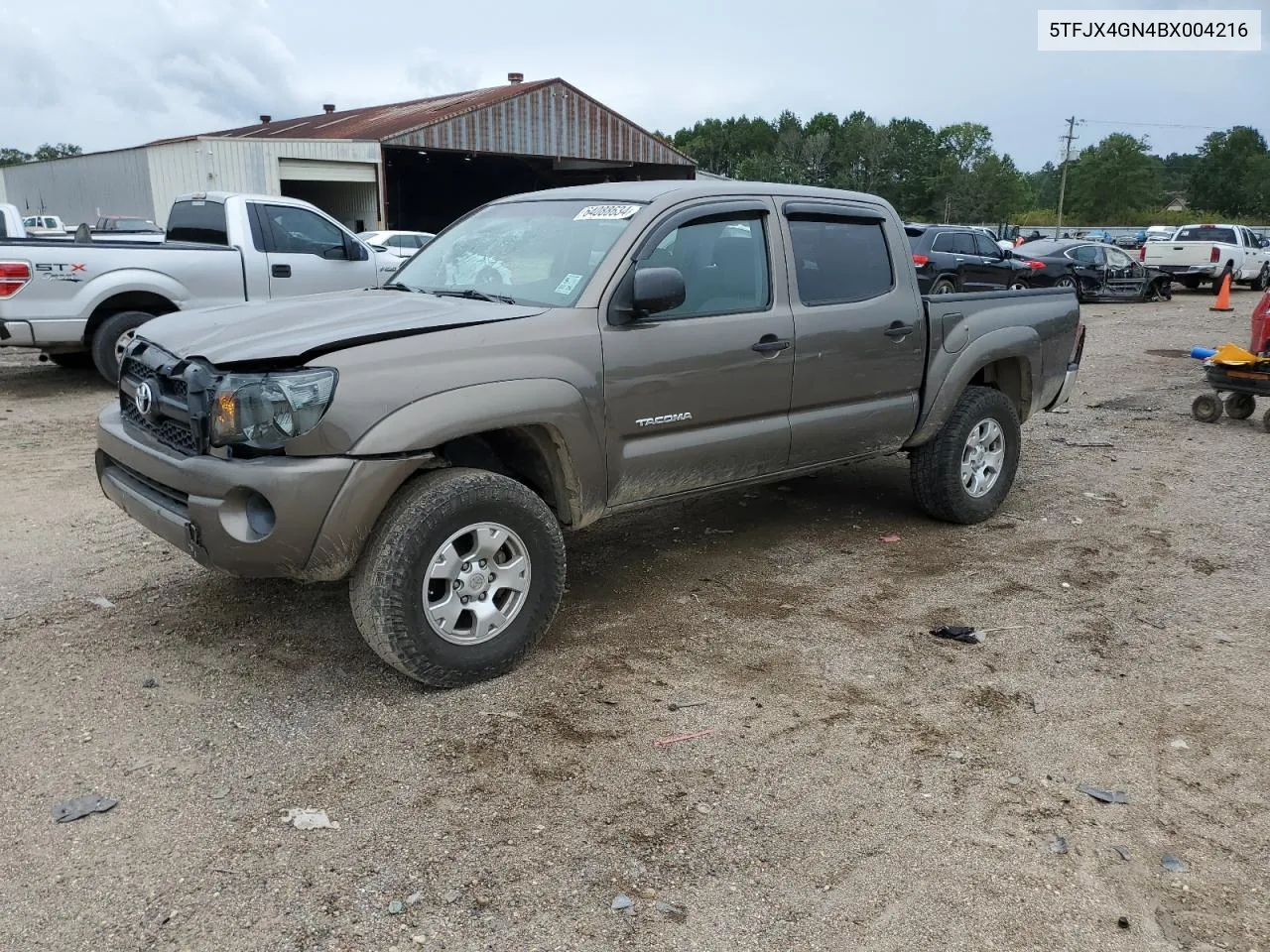 2011 Toyota Tacoma Double Cab VIN: 5TFJX4GN4BX004216 Lot: 64088634