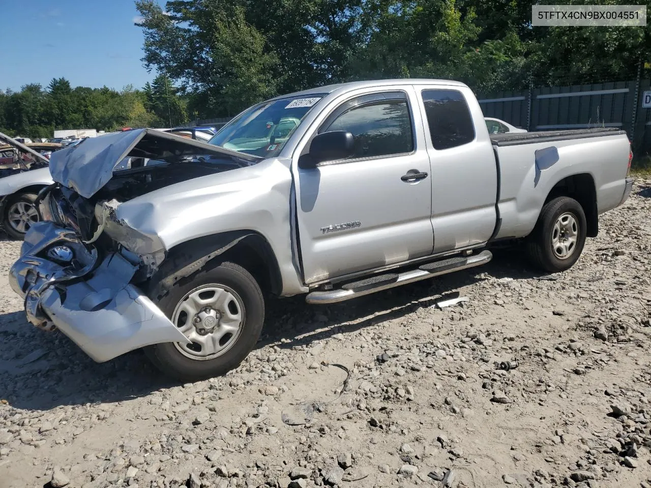 2011 Toyota Tacoma Access Cab VIN: 5TFTX4CN9BX004551 Lot: 69391164