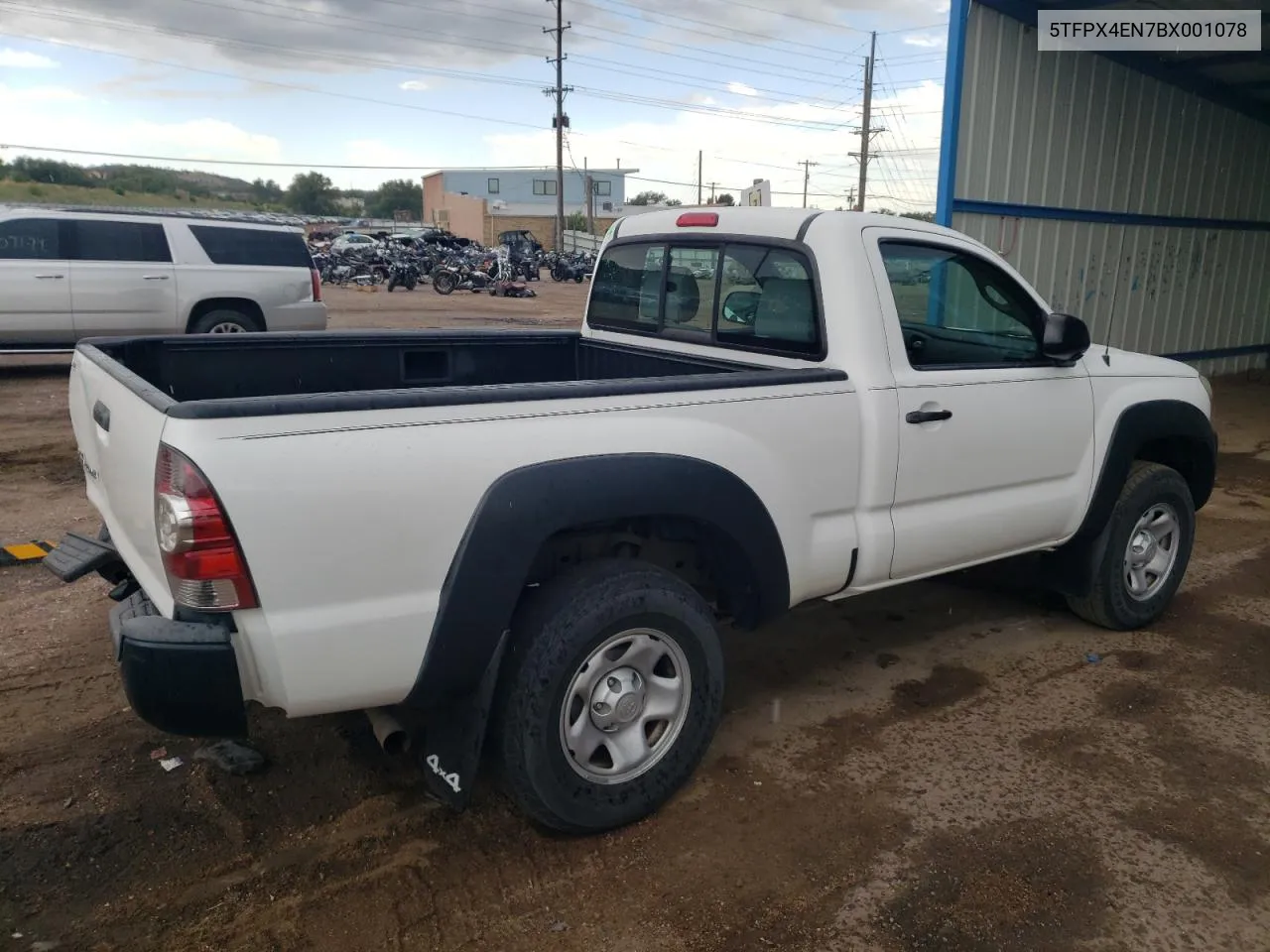 2011 Toyota Tacoma VIN: 5TFPX4EN7BX001078 Lot: 70249924