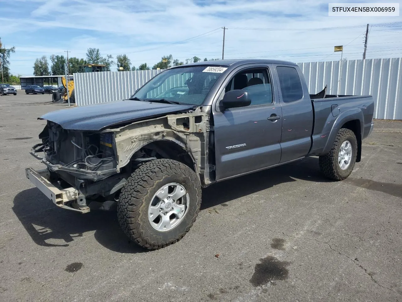 2011 Toyota Tacoma Access Cab VIN: 5TFUX4EN5BX006959 Lot: 70859204