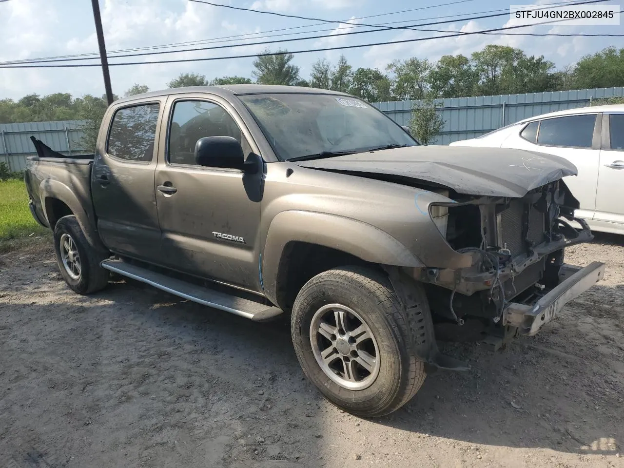 2011 Toyota Tacoma Double Cab Prerunner VIN: 5TFJU4GN2BX002845 Lot: 71810894