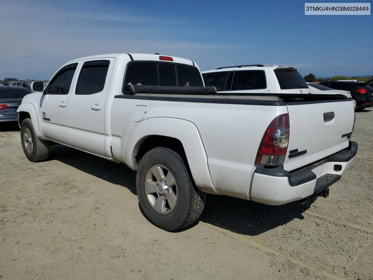 3TMKU4HN2BM028449 2011 Toyota Tacoma Double Cab Prerunner Long Bed