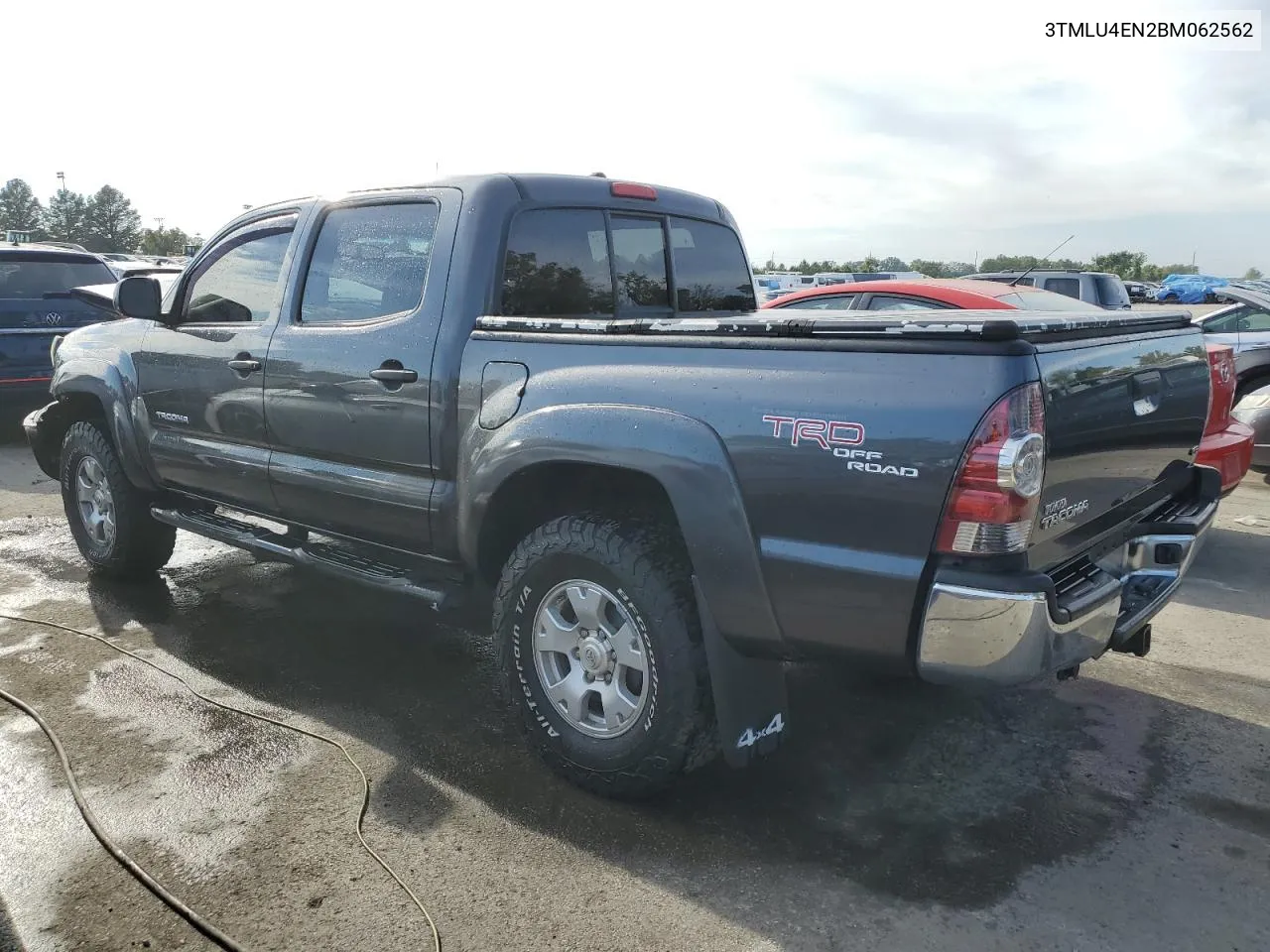 2011 Toyota Tacoma Double Cab VIN: 3TMLU4EN2BM062562 Lot: 72168644